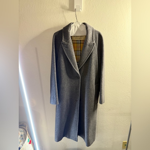 Burberry Grey Wool Coat - Picture 6 of 10
